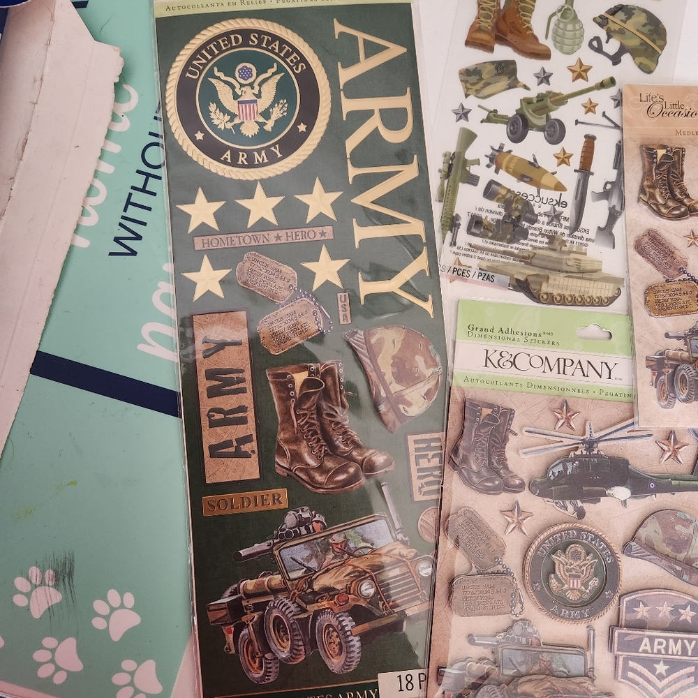 5/20$ ARMY 6 scrapbooking sticker bundle - Picture 5 of 6